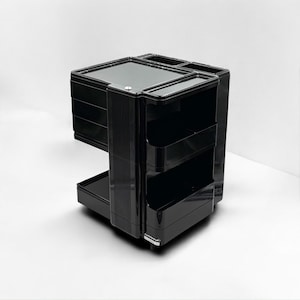 70s Organiser Trolley NEOLT Superstile Glossy Black - Stylish Storage Solution for Home and Office - Architect Artist Trolley