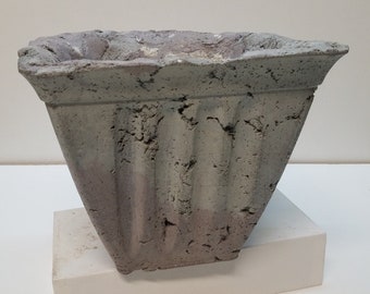Concrete Bowl Hand Made Planter Decoration Succulent Pot Indoor Outdoor Garden