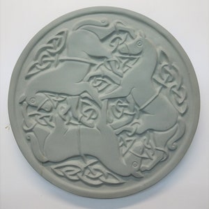 FULL THICKNESS Celtic Horses Steppingstone Garden Art Landscaping