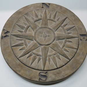 LIMITED EDITION Compass Rose/Star Steppingstone Garden Art Landscaping