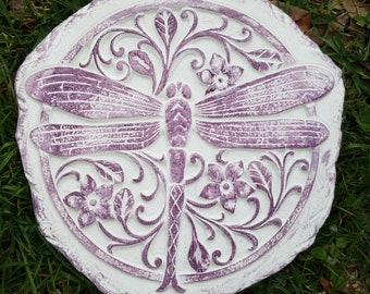 Antiqued Dragonfly Stepping Stone