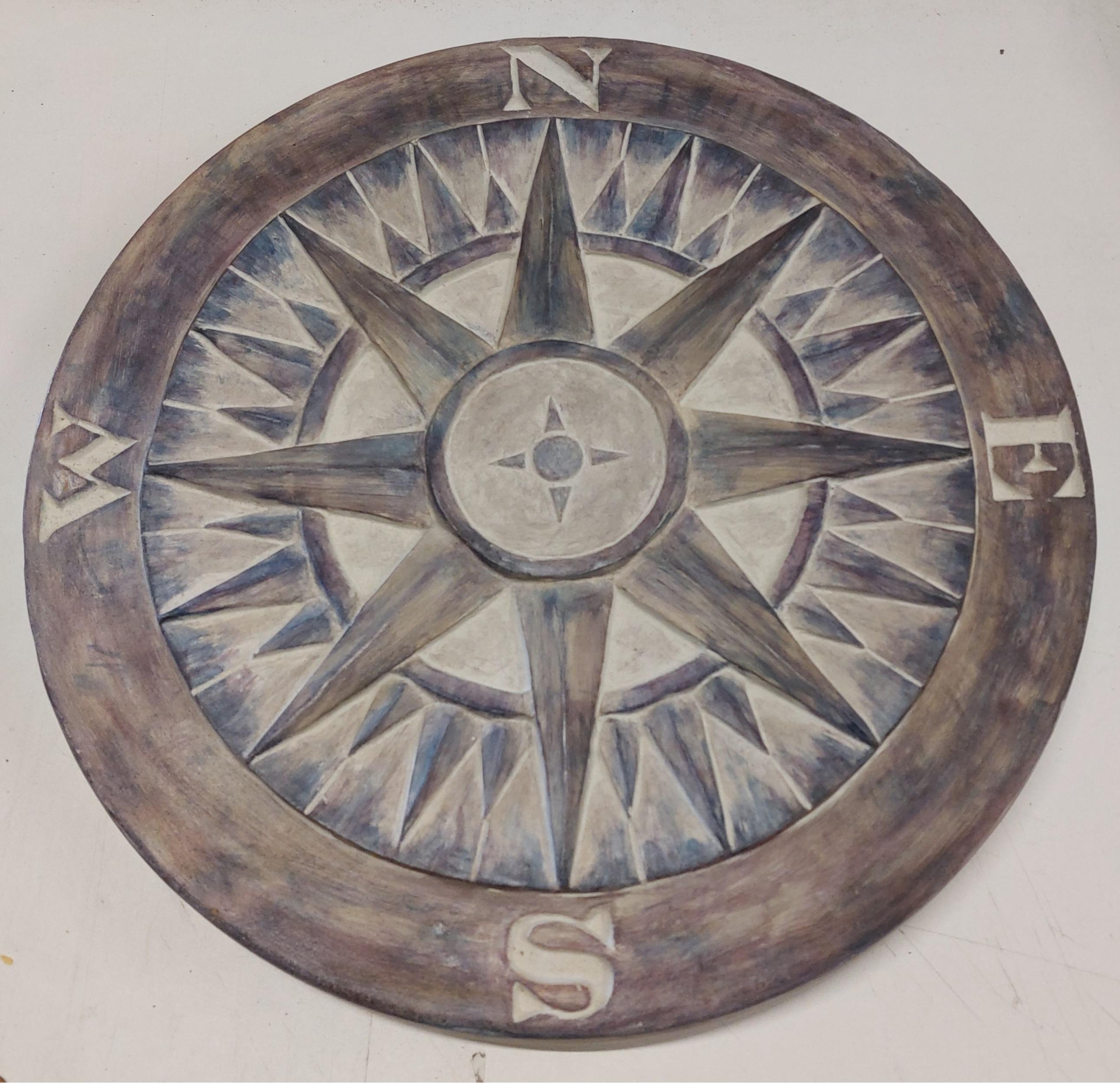 Regular Compass LIMITED EDITION Compass Rose/star Steppingstone Garden Art Landscaping ...