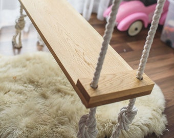 Stylish wooden swing on ropes for children! - OhSwing