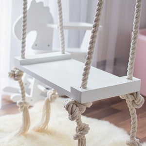 Huśtawa drewniana dla dzieci! SMALL 50 cm swing for kids. home swing, cotton rope, wedding decoration, boho, perfect as a gift, photo props