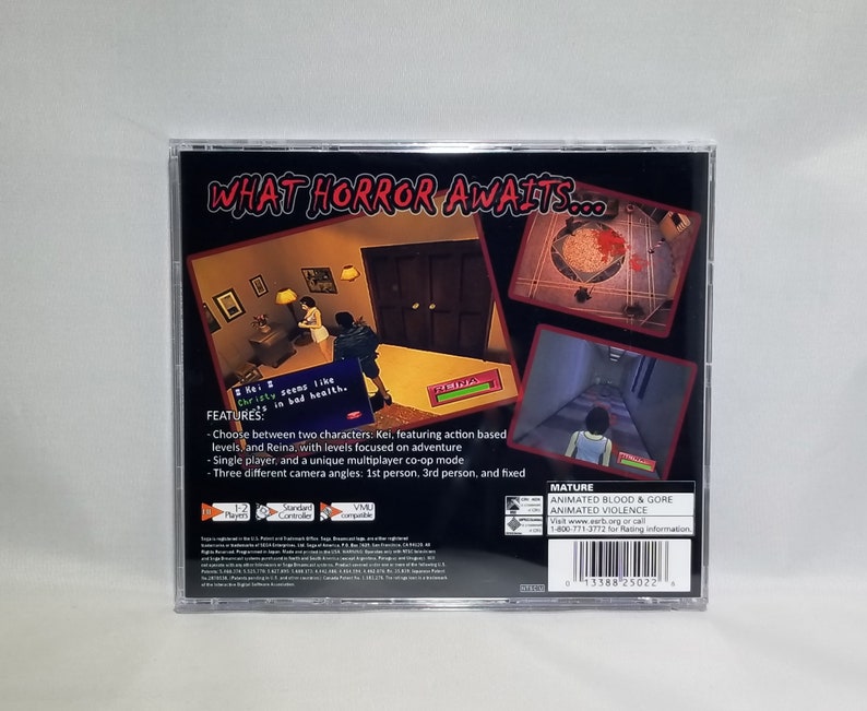 Case Seven Mansions English Translation for Sega Dreamcast --Disc Insert Cover --