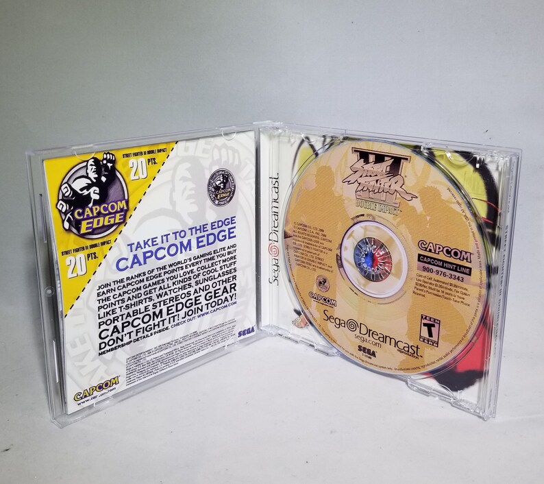 Full Manual -- Street Fighter III Disc Insert Case Double Impact Reproduction for Sega Dreamcast