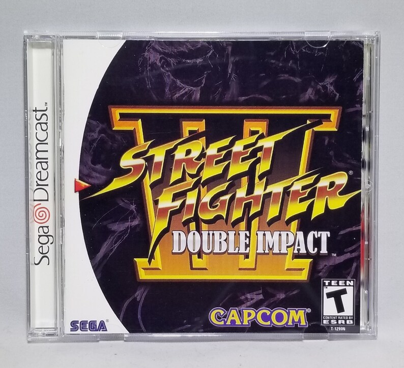 Full Manual -- Street Fighter III Disc Insert Case Double Impact Reproduction for Sega Dreamcast