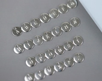 Silver Letter Charm, Initial Letter Add On Charms, Alphabet Personalised Initial, Silver Plated Birthstone Charms, Handmade Jewellery Parts