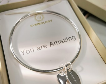 Silverpläterat armband med kärlekshjärta