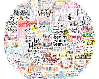 Inspirational Quote Stickers, Decals, Waterproof, Positive Affirmations