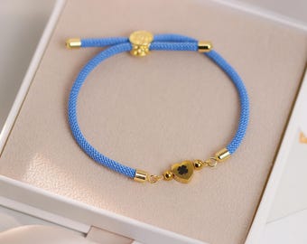 Gold Paw Print Heart Bracelet: Dog Lover Memorial Gift