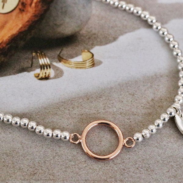 Good Karma Bracelet, Amulet bracelet, Silver Beads Circle Bracelet, Symbol Bracelet, Sentimental, Buddhism, Sentimental Gift (Gift boxed)