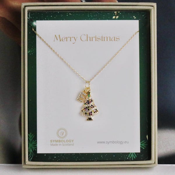 Christmas Zircon Rose Necklace main image 1
