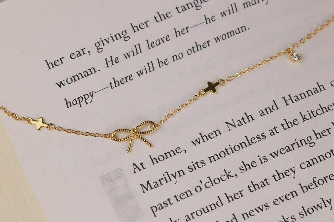 Petite Pave Silver Bow Bracelet