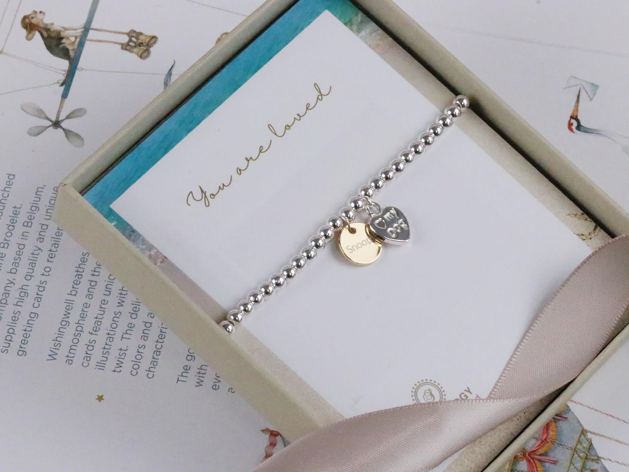 Bracelet avec nom d'animal de compagnie, bracelet en argent pour chien et chat, bracelet personnalisé, bracelet de patte de chien, cadeau pour amoureux des animaux de compagnie pour elle, cadeau de bracelet pour animal de compagnie pour maman et papa