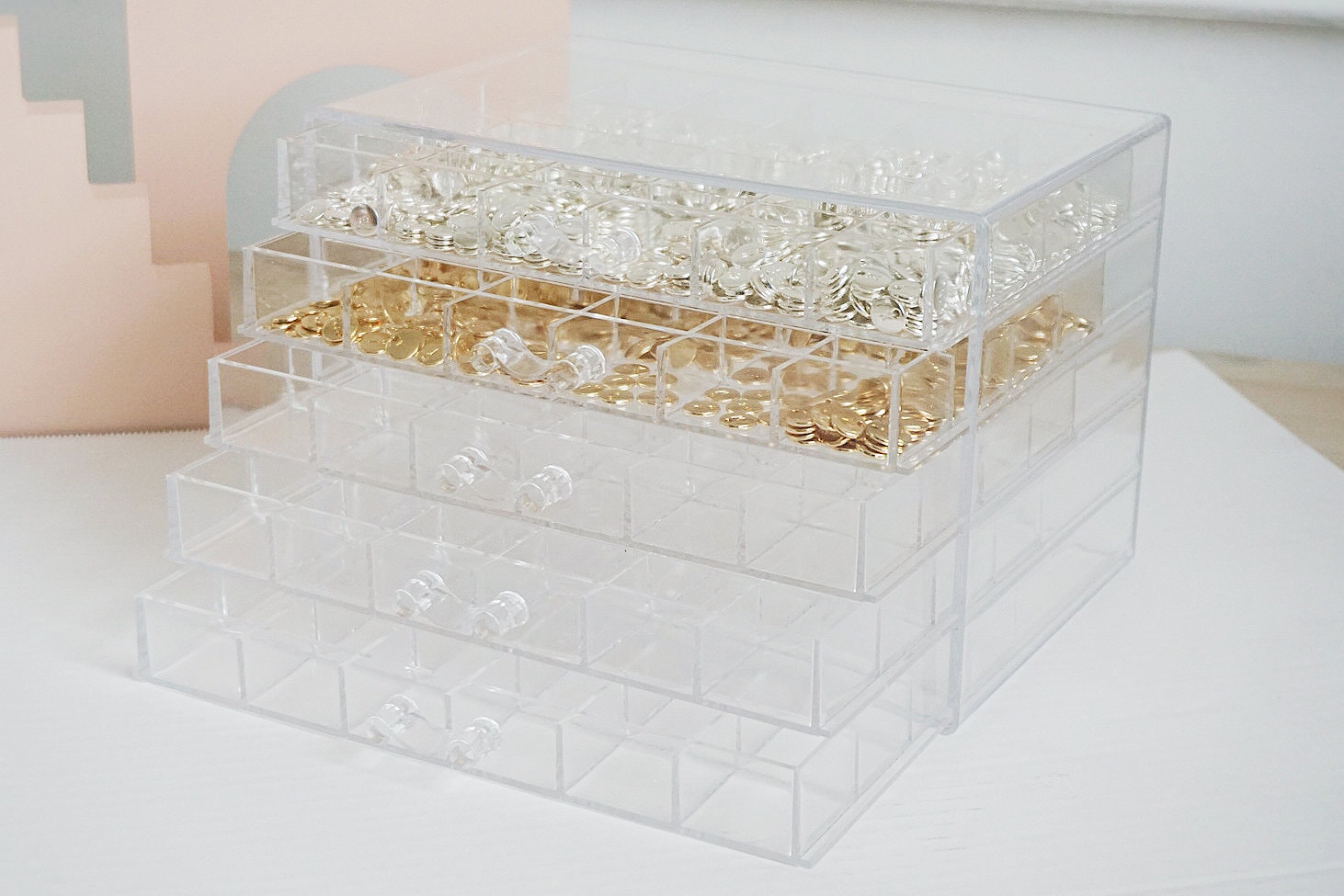 4 X 4 X 2 Clear Plastic Display or Storage Box Made in USA free Shipping 6  Pieces Included 