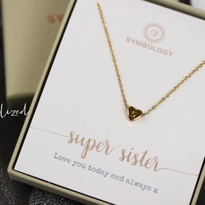 Regalo para hermanas, collar con inicial personalizado, collar con letras minimalistas, regalo de joyería con el alfabeto para ella, regalo para el día de la madre, regalo boutique