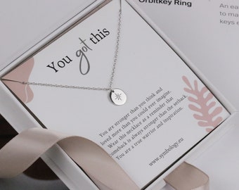 Sie haben diese Halskette, Sterling Silber Blatt Anhänger: Inspirierendes Prüfungsgeschenk als Glücksbringer