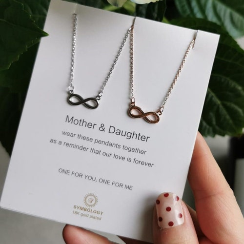 Mother Daughter Infinity Necklace 