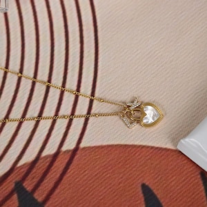 Collar con inicial bañado en oro, collar de la amistad con letras de acero inoxidable, collar con el alfabeto personalizado, regalo de cumpleaños para ella