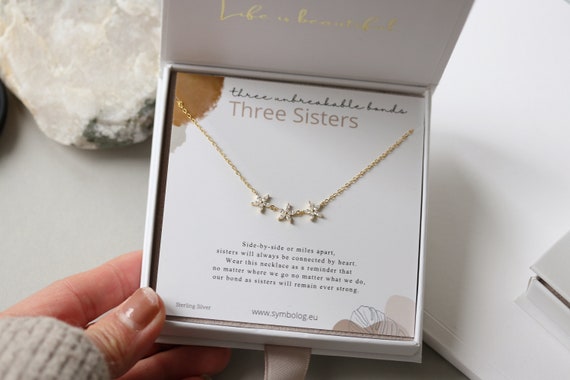 Dainty sister necklace store