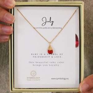 Swarovski Ruby Crystal Pendant: July Birthstone Necklace