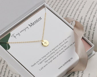 Gold Plated Sterling Silver Starburst Necklace: Mentor Gift