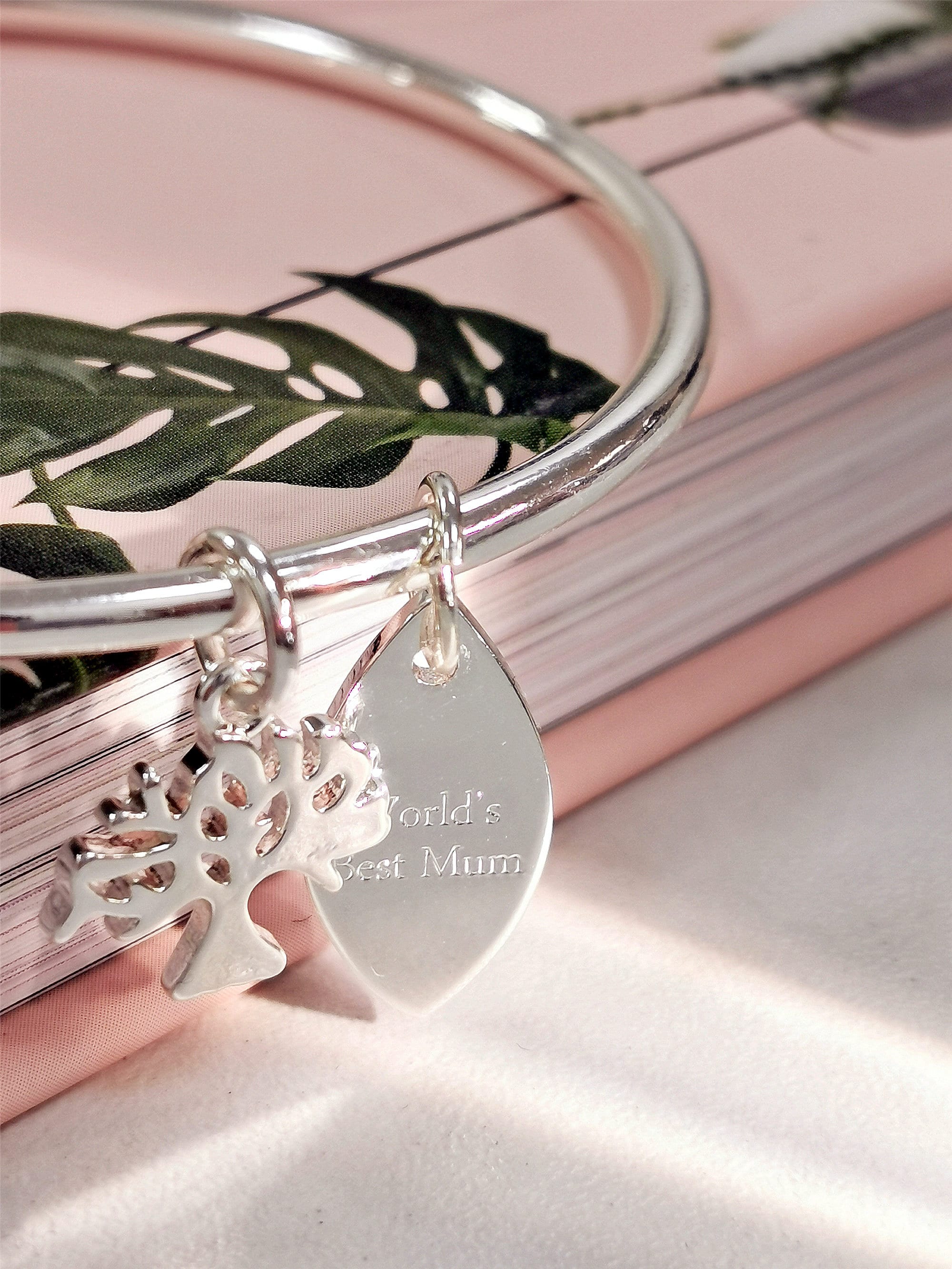 Braccialetto con ciondolo albero della vita in argento per mamma, regalo per la festa della mamma, regalo di compleanno - Italia