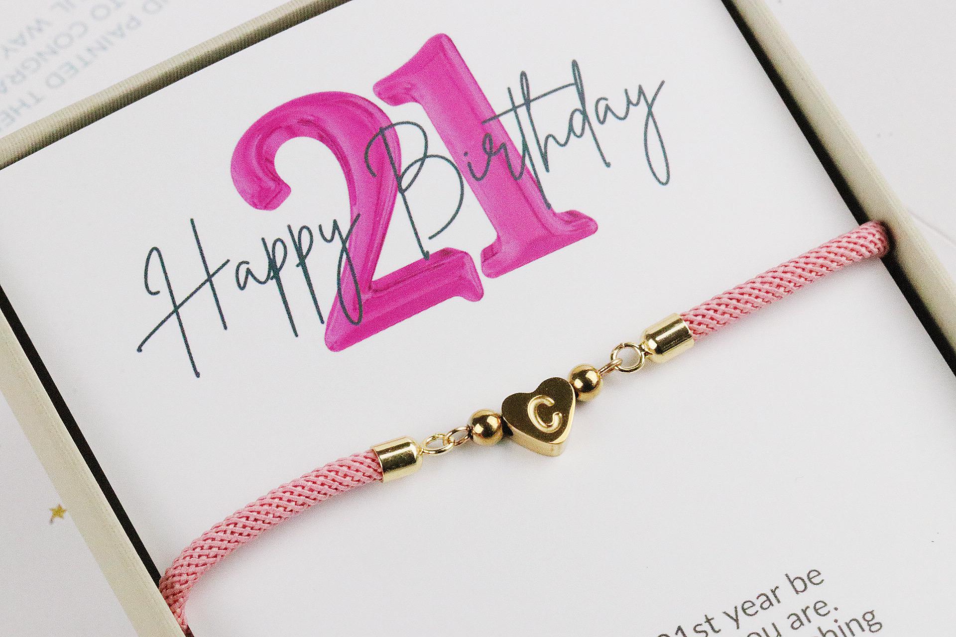 Nimteve Bracciale Regalo Per 18° Compleanno Con Iniziale E Frase Ispiratrice – Lettera A-Z, In Acciaio Inox, Regalo Per Ragazze E Ragazzi