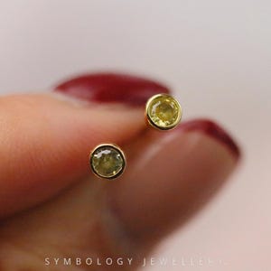 925 Silver September Birthstone Stud Earrings:  Gold Sapphire Jewellery for Woman, 21st Birthday
