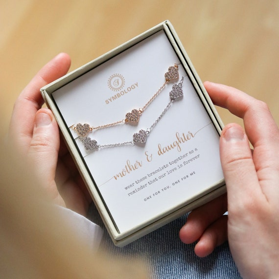Bracciale Donna In Acciaio 18K Oro E Argento Con Zirconi Cubici – Lunghezza 17 Cm – Gioiello Elegante Regalo Per Festa Della Mamma