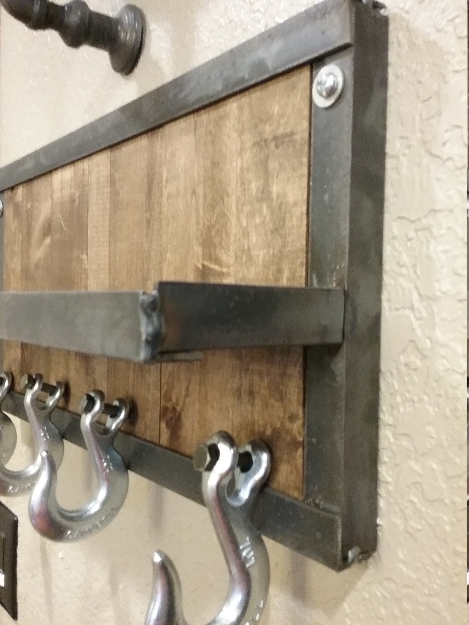 Industrial Coat Rack Wall Mount Clevis Hook Entryway Etsy