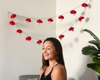 Felt Mushroom Garland