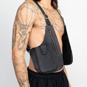 Leather Zip Festival Vest