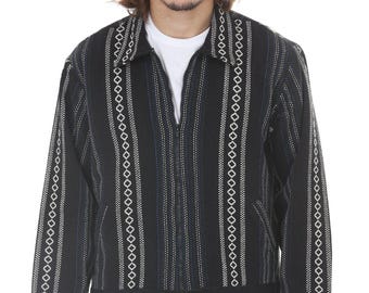 Striped Cotton Work Jacket