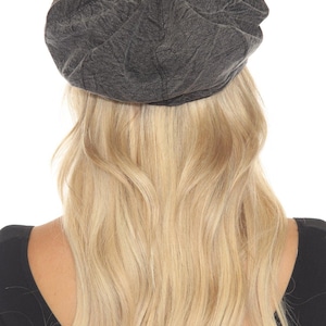 Stonewashed Embroidered Newsboy Cap