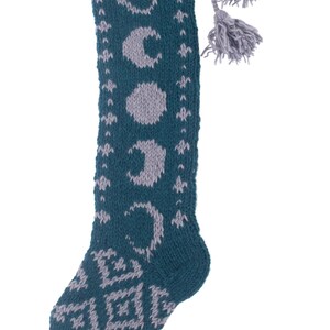 Celestial Hand Knit Stockings Navy