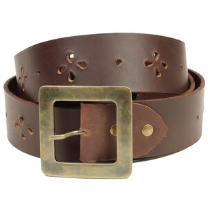 Leather Belt With Buckle