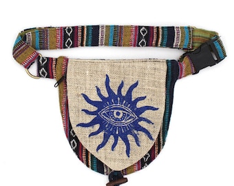 Rustic Stripe Hemp Belt bag
