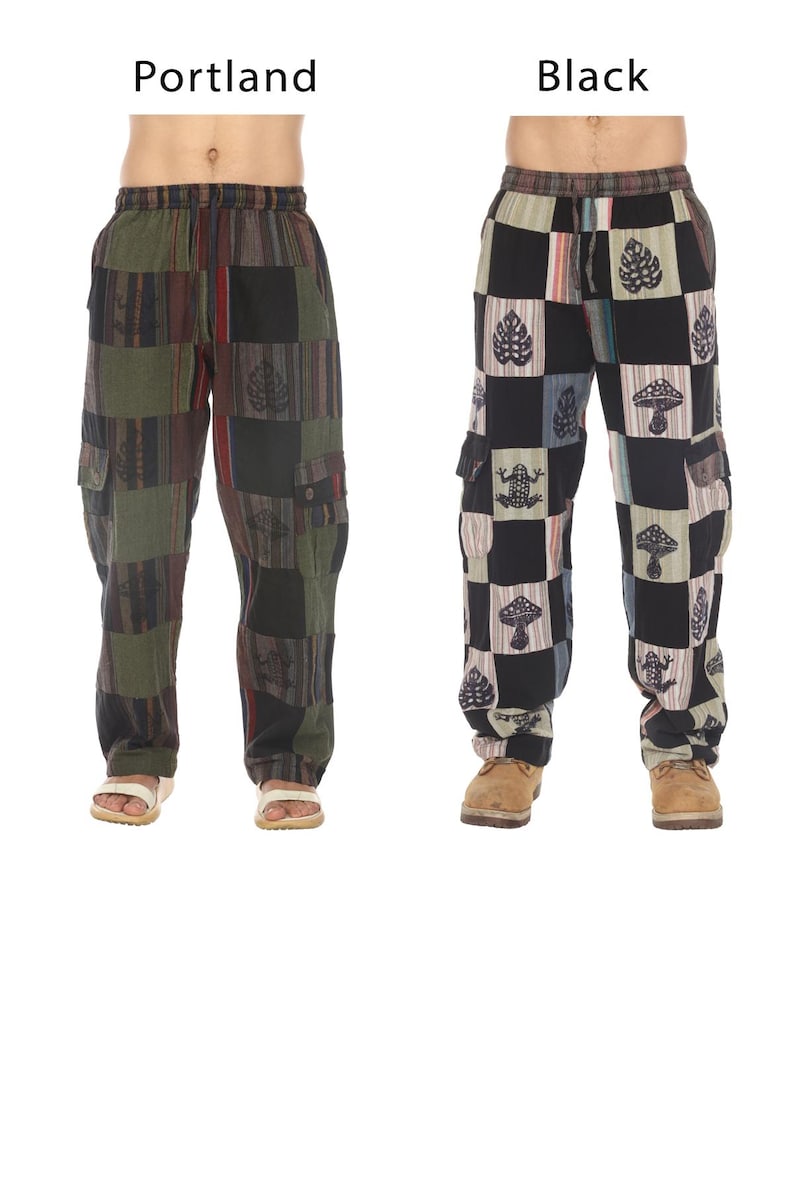Patchwork Men's Cargo Pants image 2
