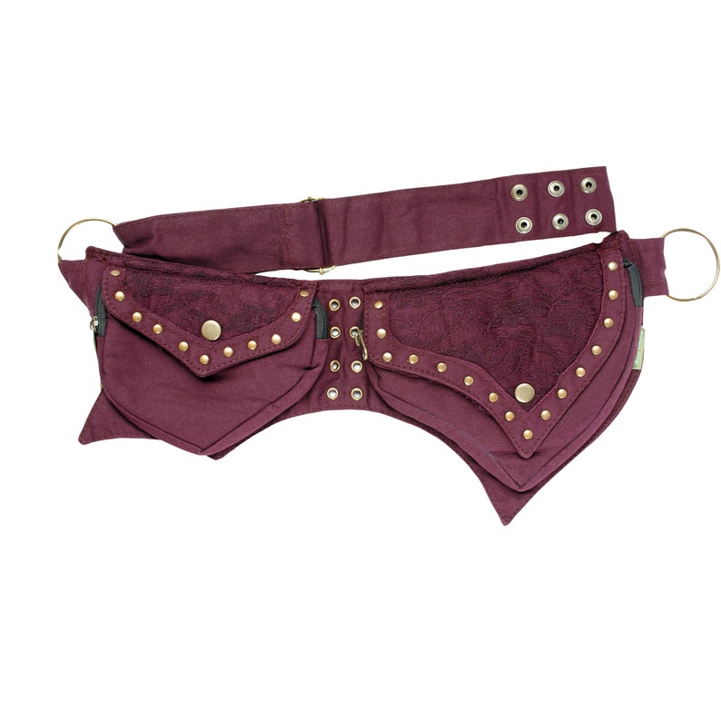 The Wanderer A Cotton Hip Pack Utility Belt Maroon