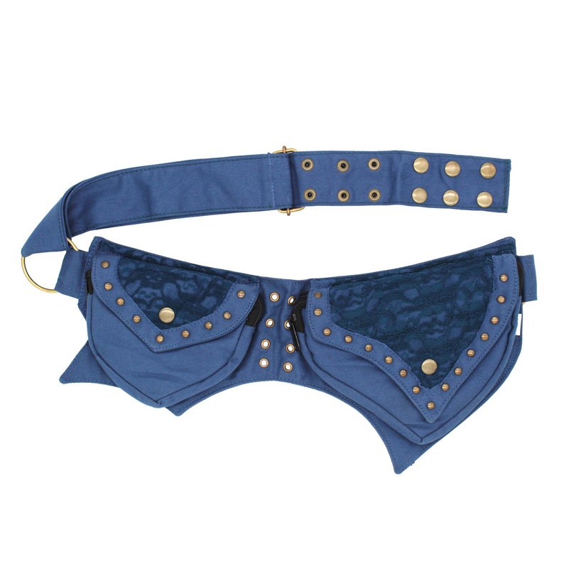 The Wanderer A Cotton Hip Pack Utility Belt Blue