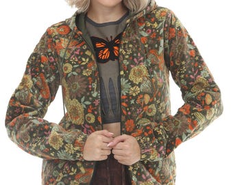 Floral Velvet Quilted Jacket