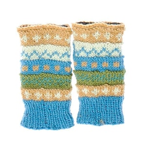 Winter hand knit handwarmer, fingerless Gloves