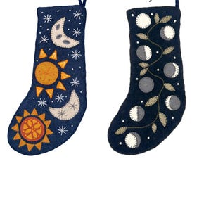 Felt Celestial Holiday Stockings
