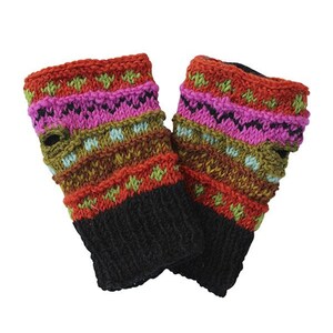 Winter hand knit handwarmer, fingerless Gloves