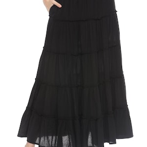 Five Layer Tiered Maxi Skirt