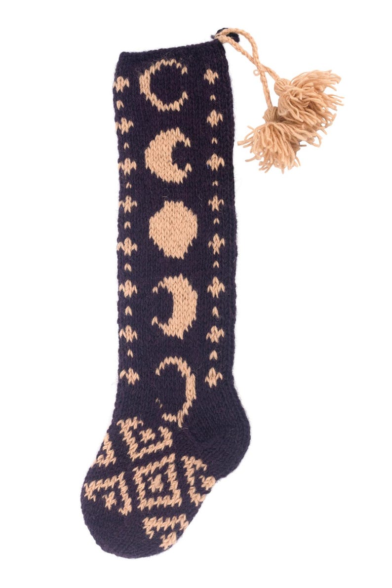Celestial Hand Knit Stockings Purple