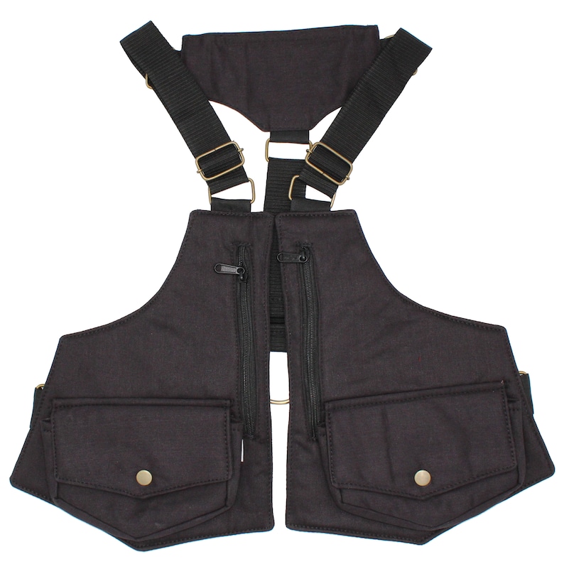 Cotton Multi Pocket Vest Etsy