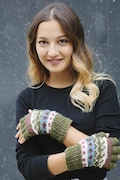 Winter Love Fingerless Wool Arm Warmers